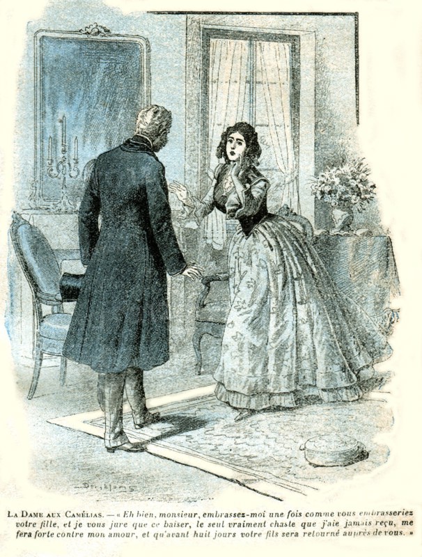 Illustration in 'The Lady of the Camelias'