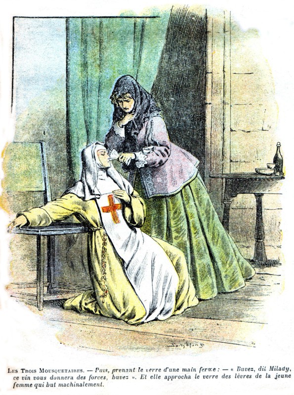 Les trois mousquetaires. Gravure 19e