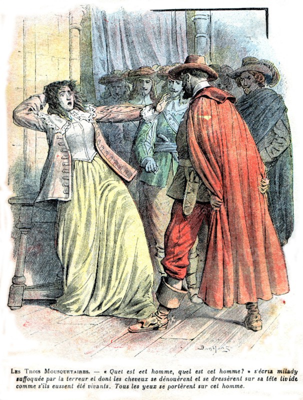 Les trois mousquetaires. Gravure 19e