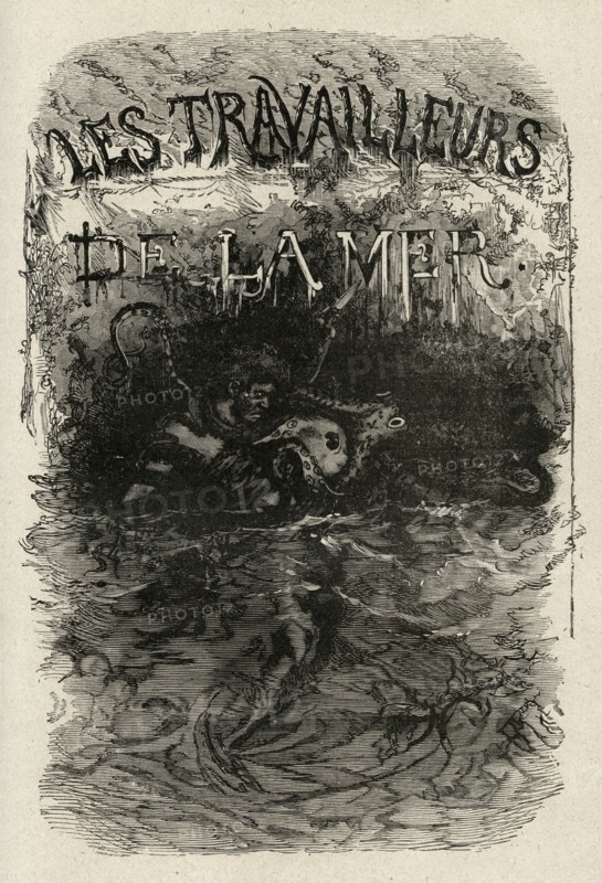 Illustration de "Les Travailleurs de la Mer", de Victor Hugo