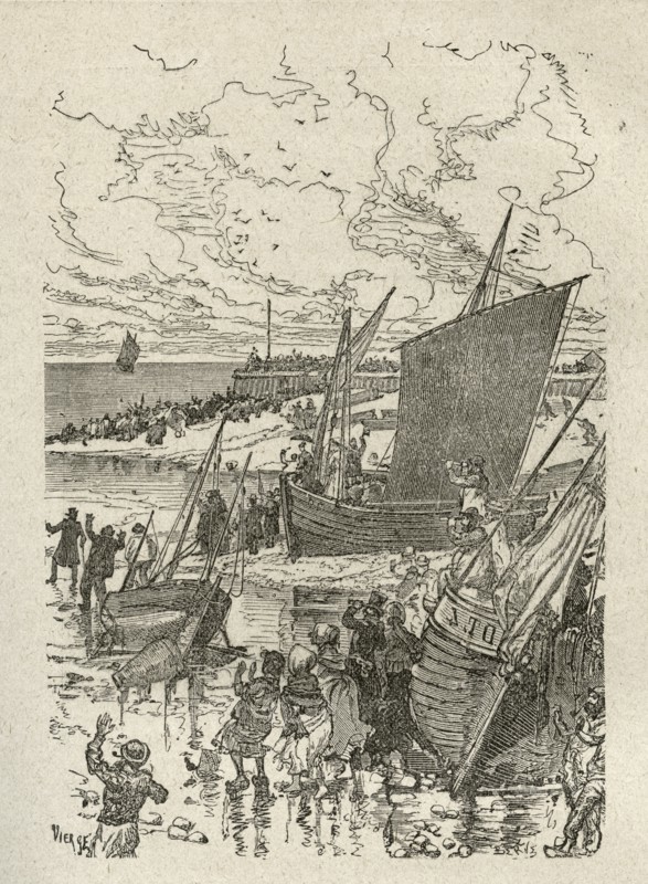 Illustration of "Toilers of the Sea", by Victor Hugo