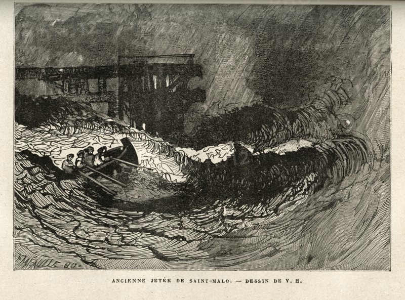 Illustration de "Les Travailleurs de la Mer", de Victor Hugo