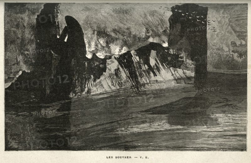 Illustration de "Les Travailleurs de la Mer", de Victor Hugo