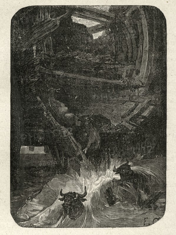 Illustration de "Les Travailleurs de la Mer", de Victor Hugo
