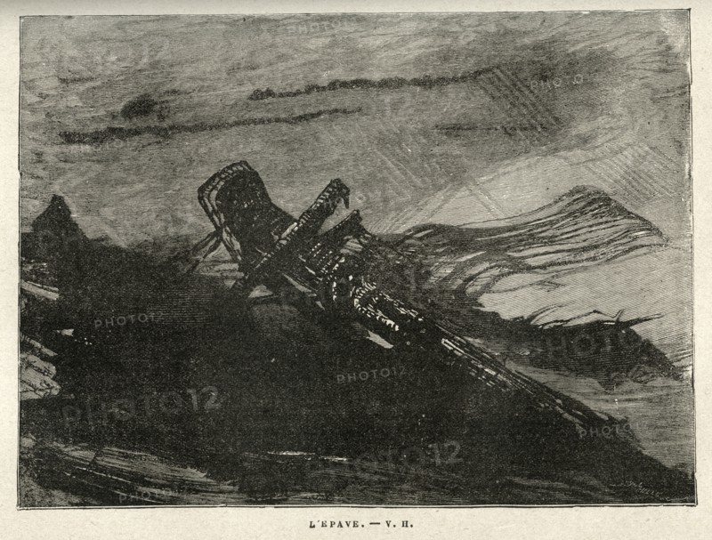 Illustration de "Les Travailleurs de la Mer", de Victor Hugo