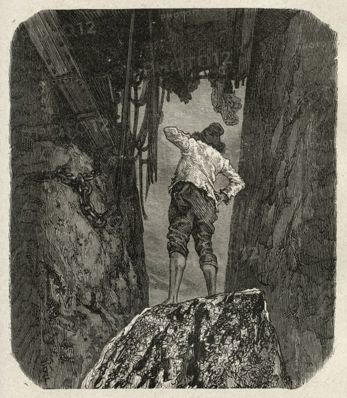 Illustration de "Les Travailleurs de la Mer", de Victor Hugo