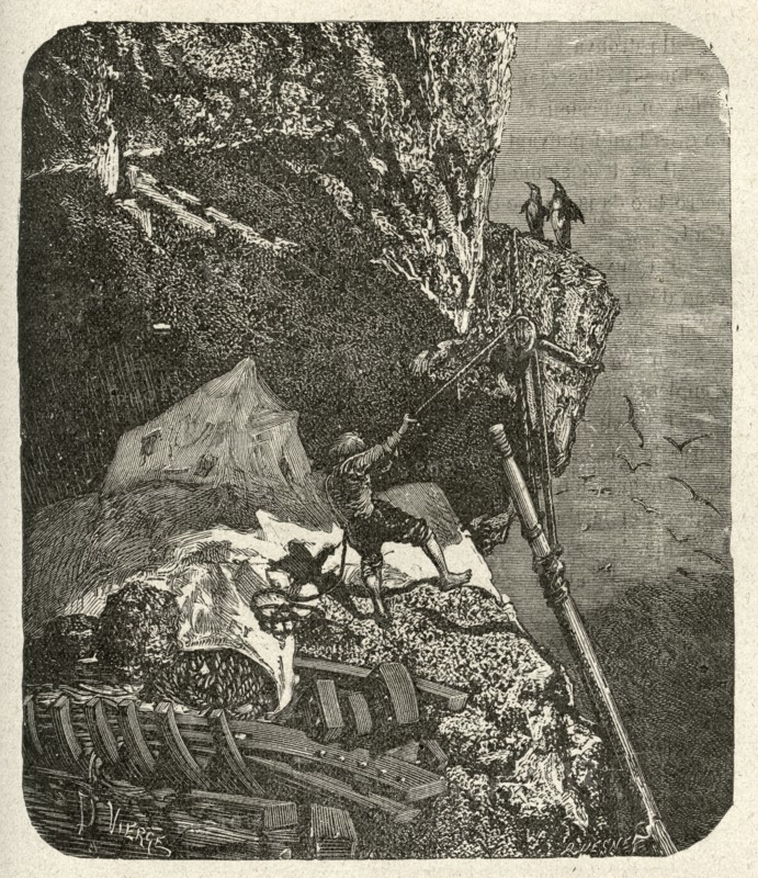 Illustration de "Les Travailleurs de la Mer", de Victor Hugo