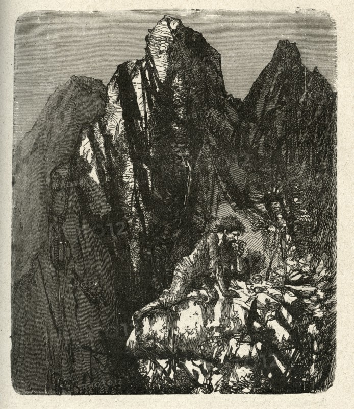 Illustration de "Les Travailleurs de la Mer", de Victor Hugo