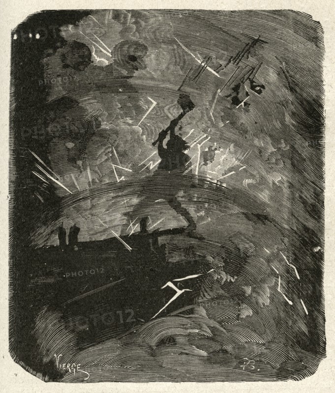 Illustration de "Les Travailleurs de la Mer", de Victor Hugo