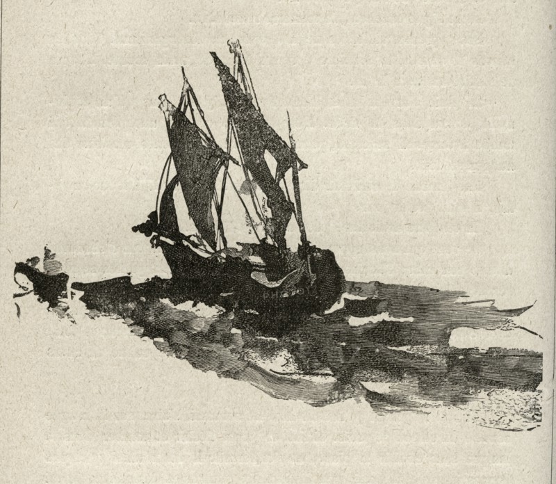 Illustration of "Toilers of the Sea", by Victor Hugo