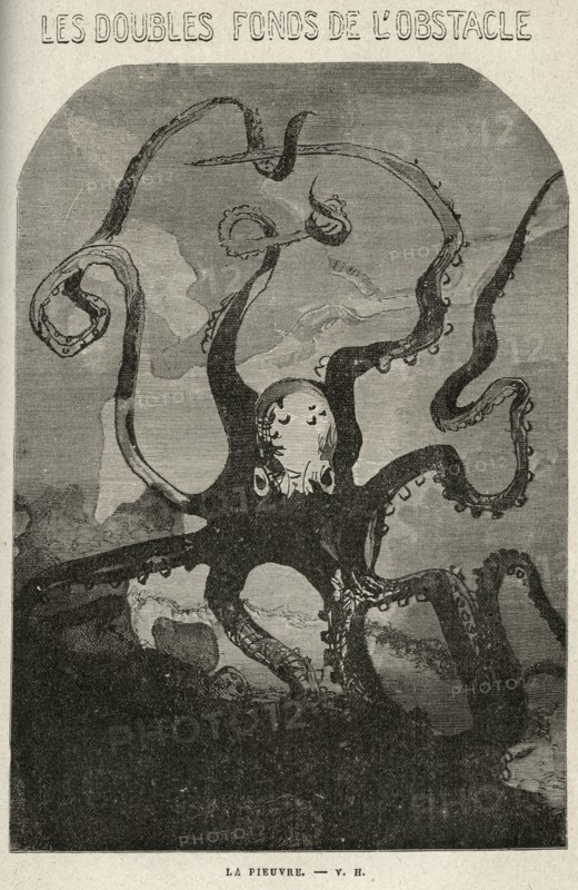 Illustration of "Toilers of the Sea", by Victor Hugo