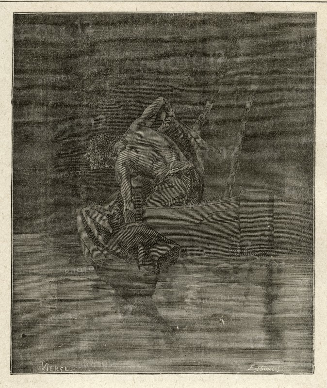 Illustration de "Les Travailleurs de la Mer", de Victor Hugo