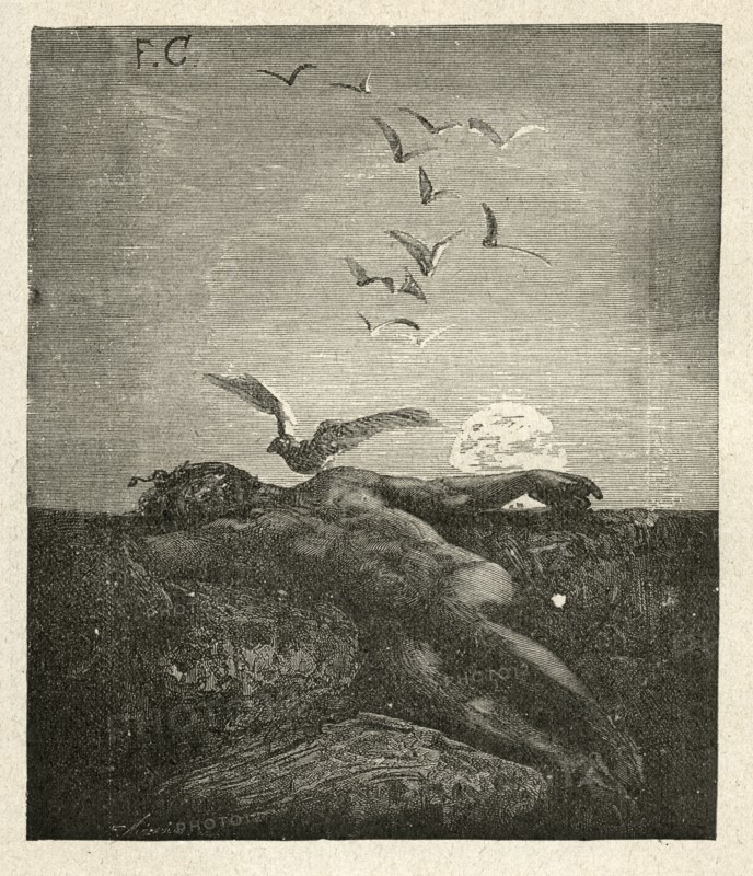 Illustration de "Les Travailleurs de la Mer", de Victor Hugo