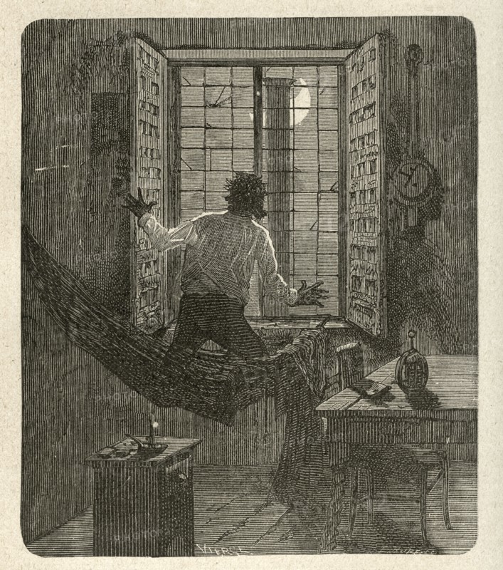Illustration de "Les Travailleurs de la Mer", de Victor Hugo