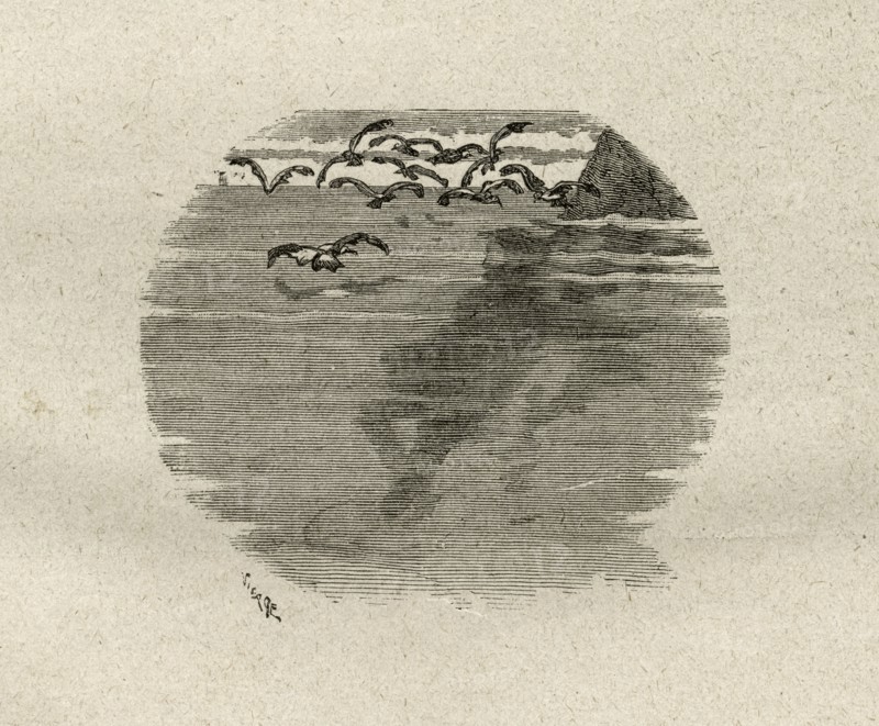 Illustration de "Les Travailleurs de la Mer", de Victor Hugo