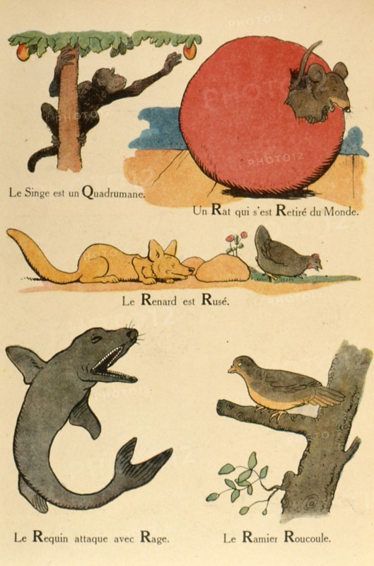 "Le Premier livre de l'enfance, A. E. I. O. U", par Benjamin Rabier