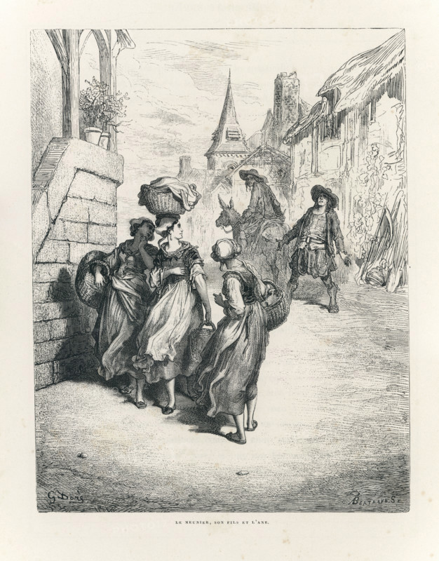 Fable "Le Meunier, son fils et l'âne"