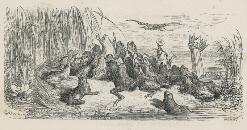 Fable "Les Grenouilles qui demandent un Roi"