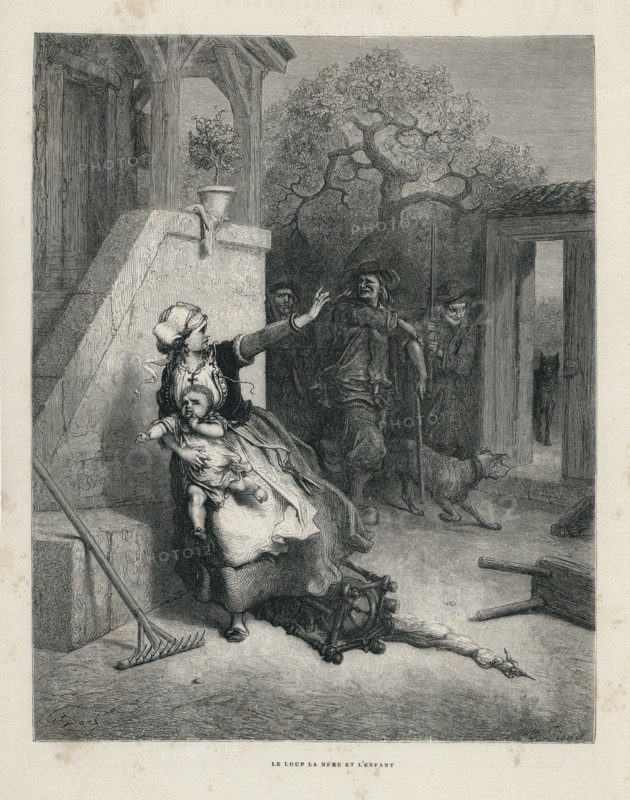 Fable "Le Loup la mère et l'enfant"
