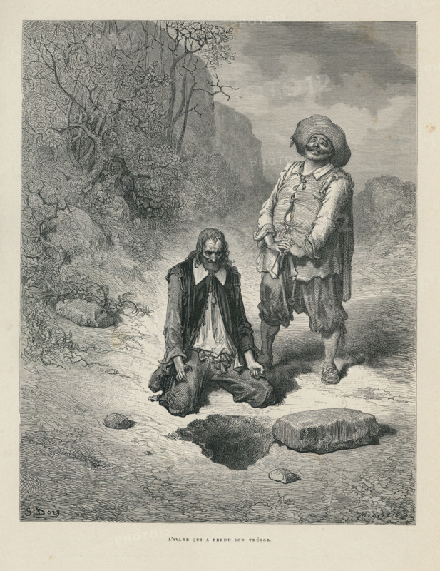 Fable "L'Avare qui a perdu son trésor"