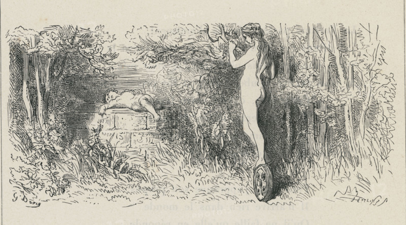Fable of La Fontaine 'Fortune and the Young Child'