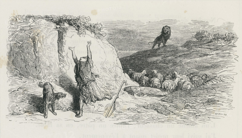 Fable "Le Pâtre et le lion"