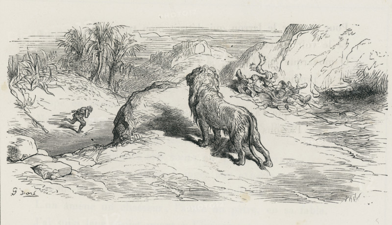 Fable "Le Pâtre et le lion"
