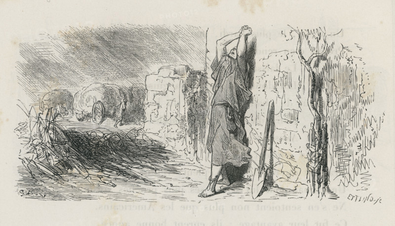 Fable of La Fontaine 'Jupiter and the Farmer'