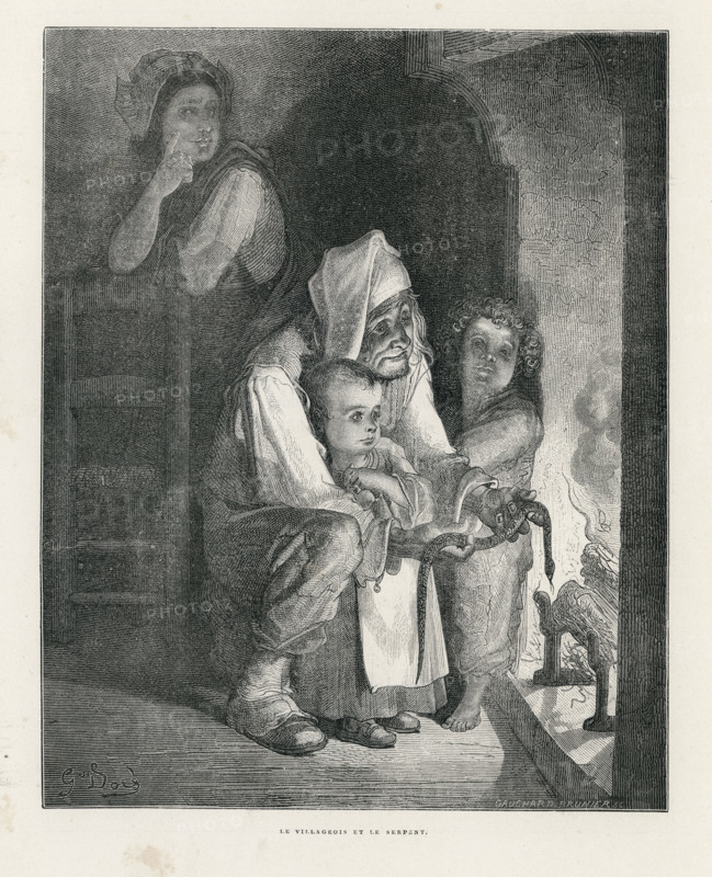 Fable "Le Villageois et le serpent"