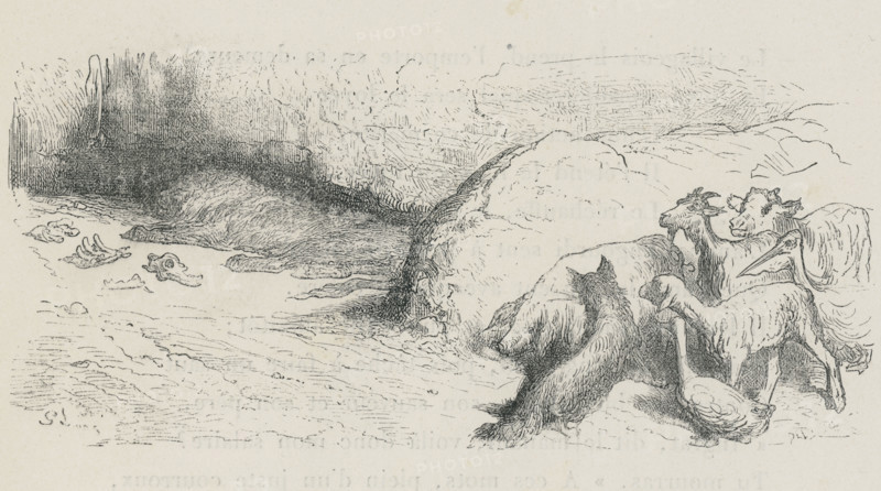 Fable "Le Lion malade et le renard"