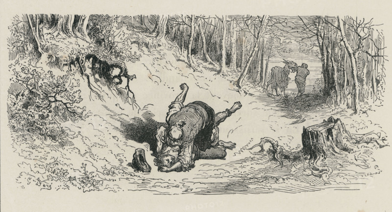Fable "Les Voleurs et l'Âne"
