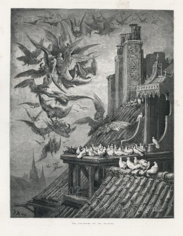 Fable "Les Vautours et les pigeons"