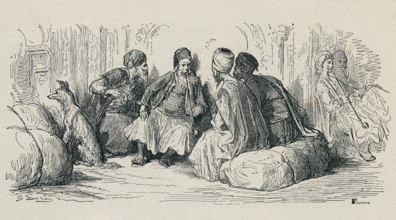 Fable "La Bassa et le marchand"