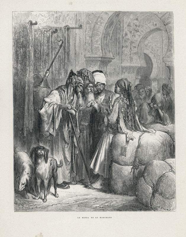 Fable "La Bassa et le marchand"