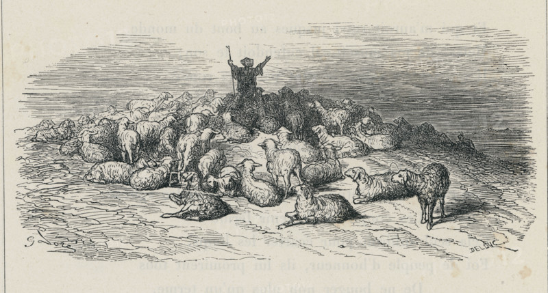 Fable "Le Berger et son troupeau"