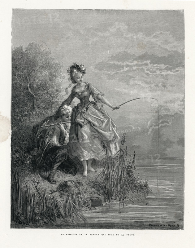 Fable "Les Poissons et le Berger qui joue de la flûte"