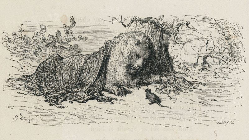Fable "Le Lion et le Rat"