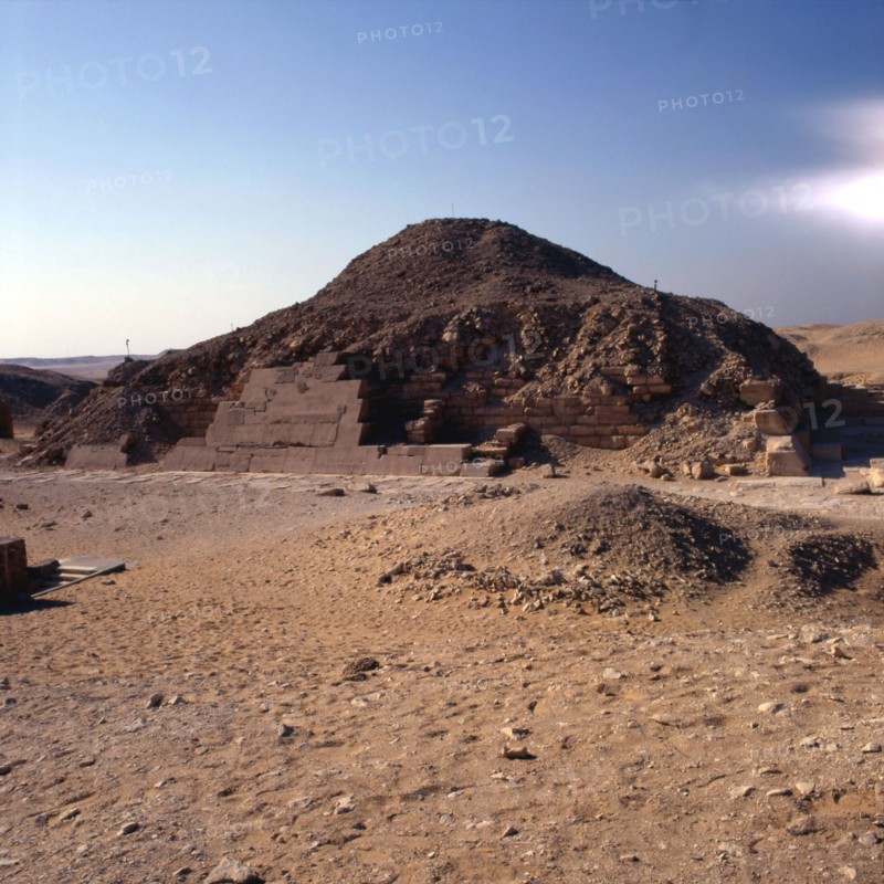 Saqqarah, pyramide d’Ounas, vestige du revêtement