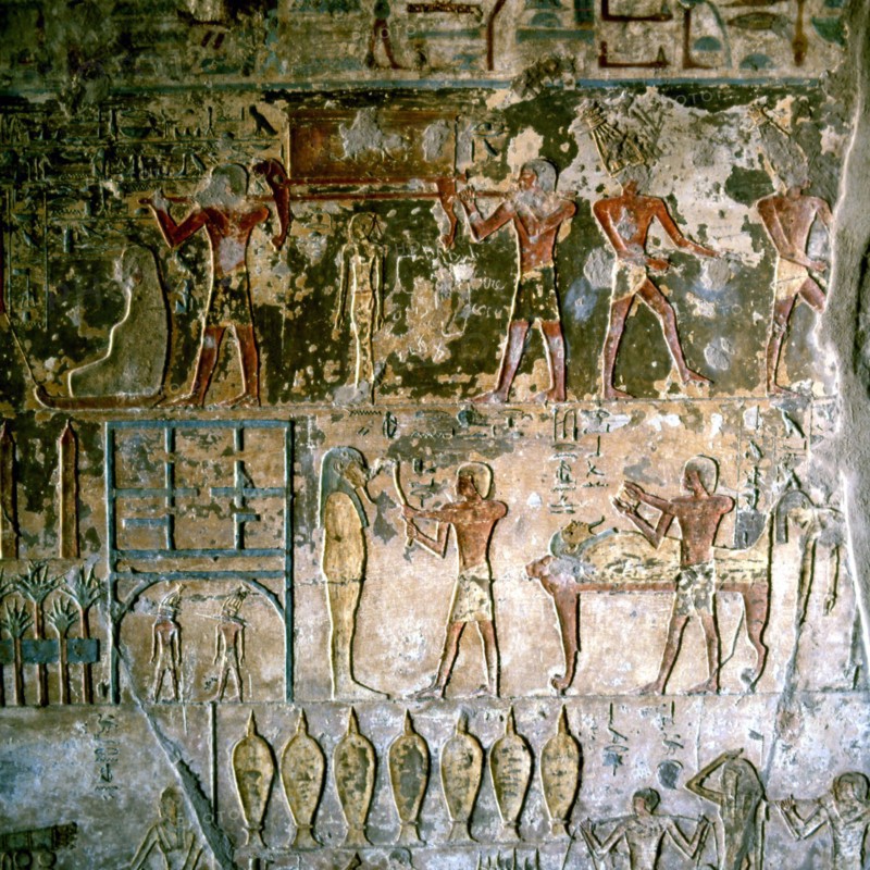 El Kab, Tomb of Paheri,  all the funeral rites carried out during the entombment