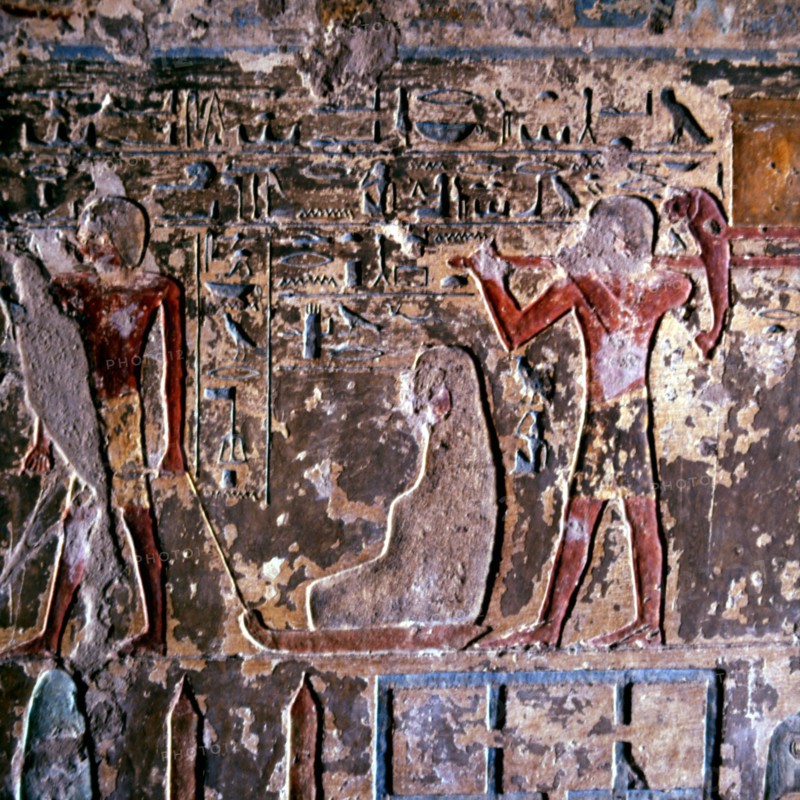 El Kab, Tomb of Paheri, carrying a form on a sled