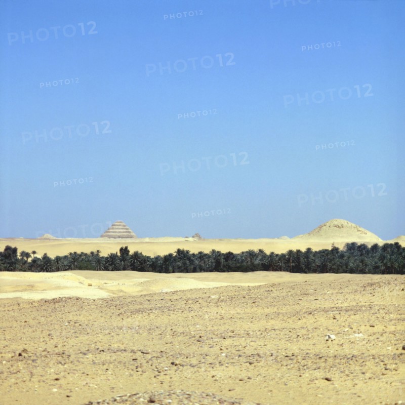 Sakkara, general view of the pyramids