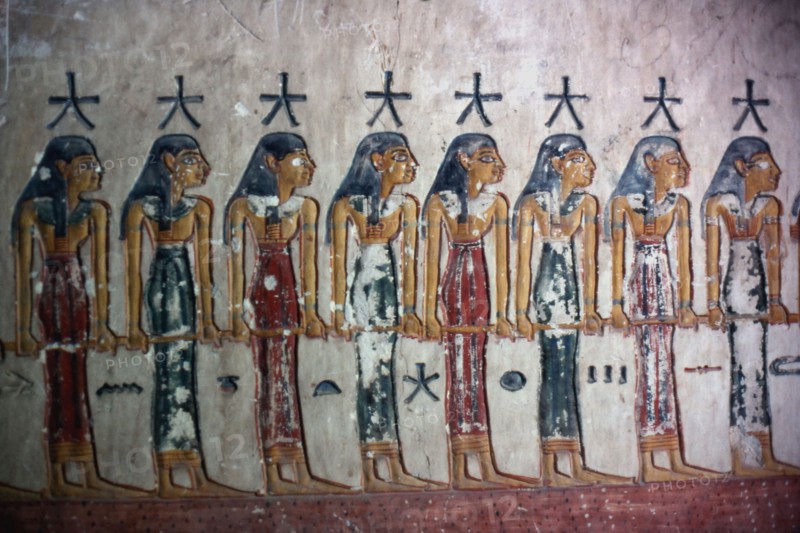 Tomb of Ramses VI. Divinities with a star on the head