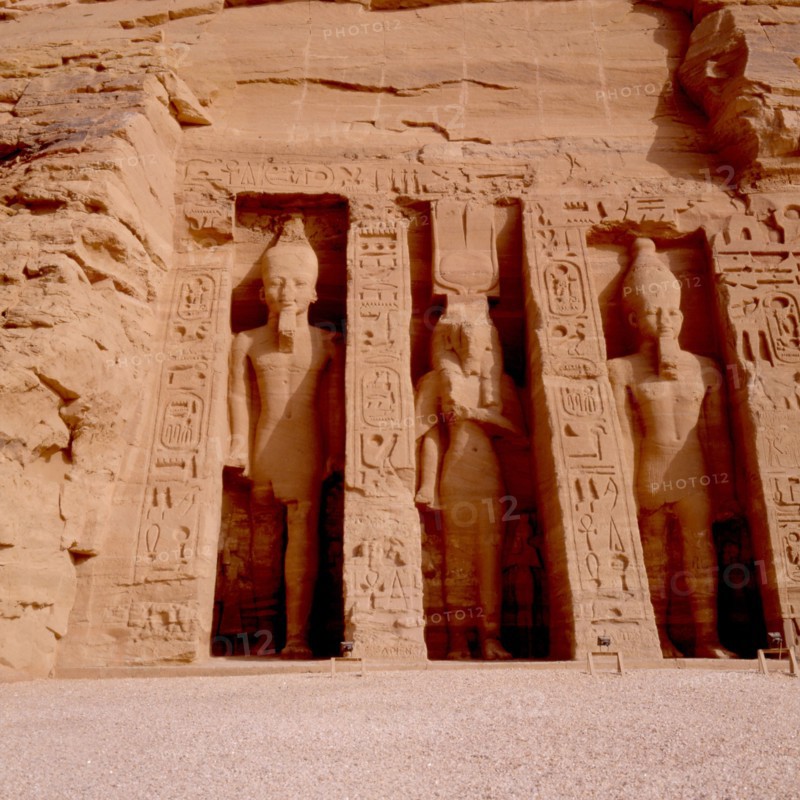 Abu Simbel, small temple. Façade, south side