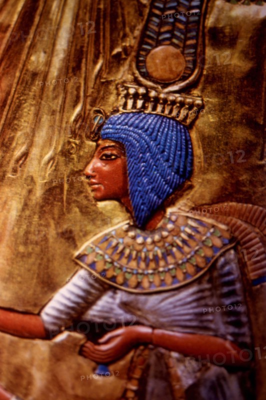 Tombe de Toutankhamon : détail du trône