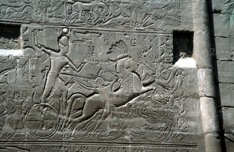 Karnak, mur extérieur de la salle hypostyle, Bataille de Kadesh