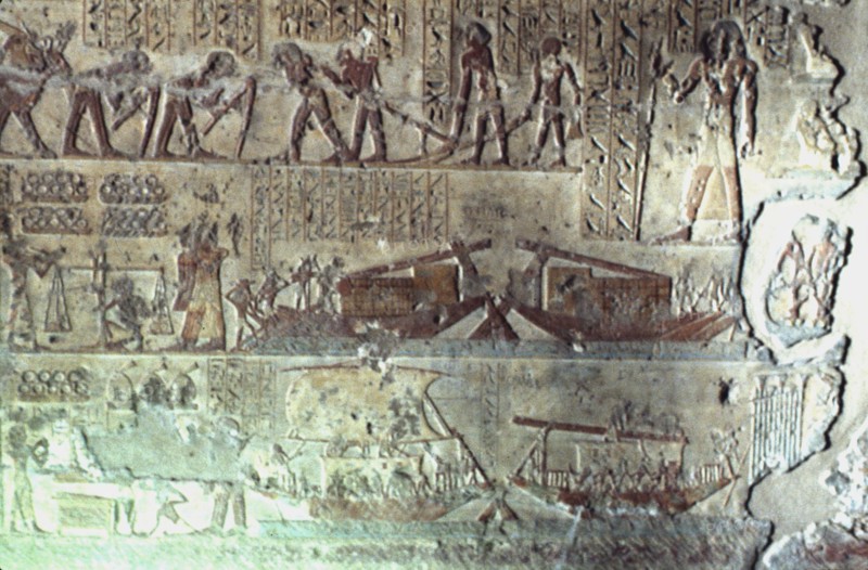 El Kab, Tombe de Pahéri, chargement des barques