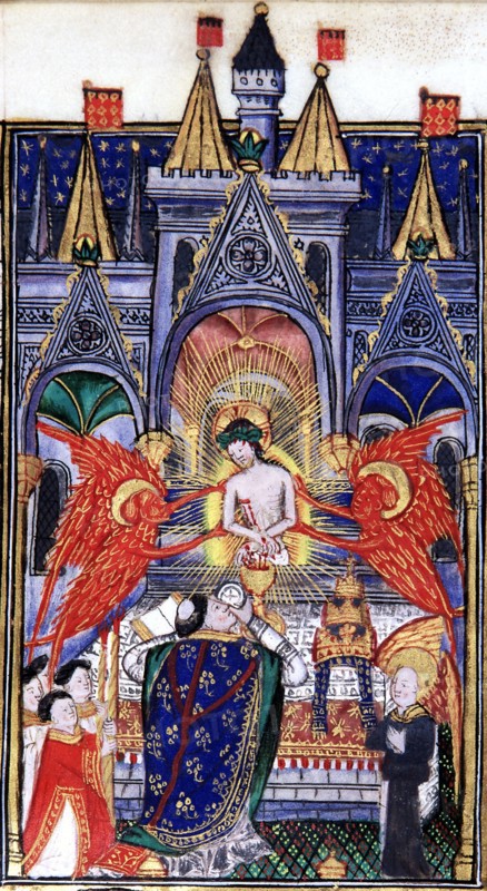 Manuscrit des Heures de Rohan-Montauban : la Messe de saint-Grégoire