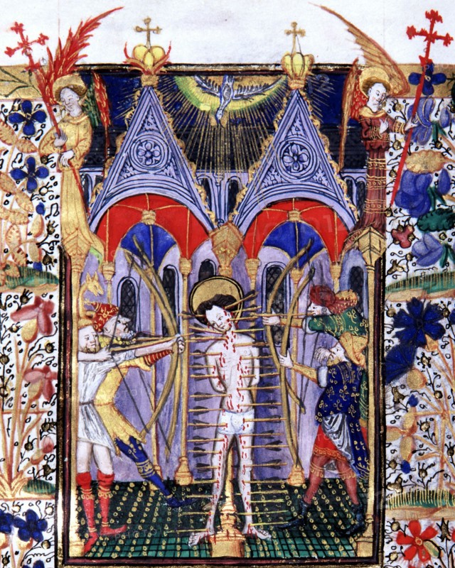 Manuscrit des Heures de Rohan-Montauban : La Flagellation du Christ