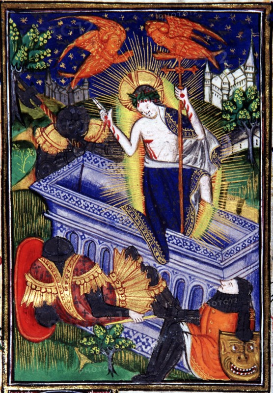 Manuscrit des Heures de Rohan-Montauban : La  Résurrection du Christ