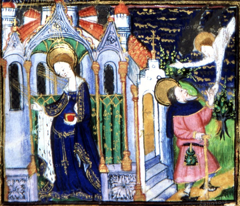 Manuscrit des Heures de Rohan-Montauban :  l'Annonciation